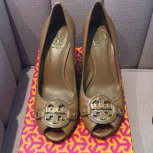 Tory Burch Open Toe Wedge
